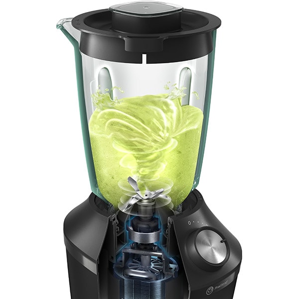Blender PHILIPS Seria 3000 HR2291/01, 2l, 600W, 2 trepte viteza, negru