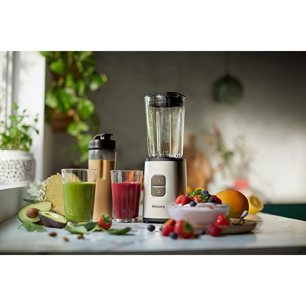 Blender PHILIPS HR260580, 0.9l, 350W, 2 trepte viteza, argintiu-negru