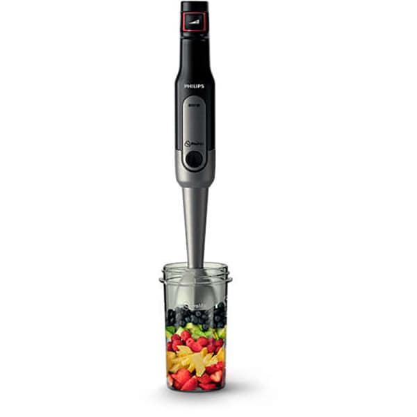 Mixer vertical PHILIPS Viva Collection ProMix HR2657/90, 0.5l, 800W, negru-argintiu