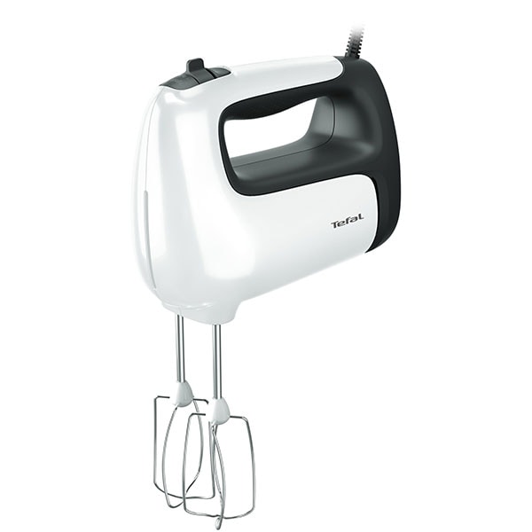 Mixer de mana TEFAL Prep'Mix HT461138, 0.6l, 500W, 5 trepte viteza, alb-gri inchis
