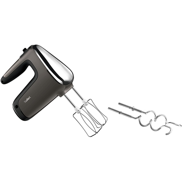 Mixer cu bol TEFAL Power'mix Silence HT654E38, 2.5l, 600W, 5 trepte viteza, argintiu-negru