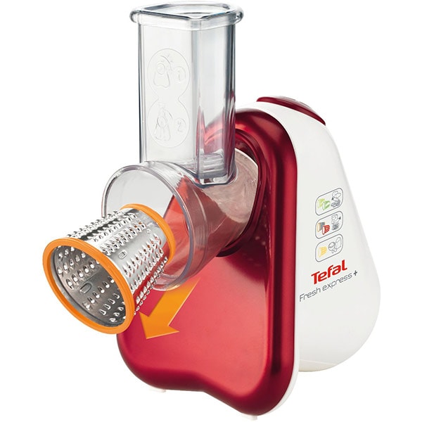 Razatoare electrica TEFAL Fresh Express + MB756, 200W, 1 treapta viteza, alb-rosu