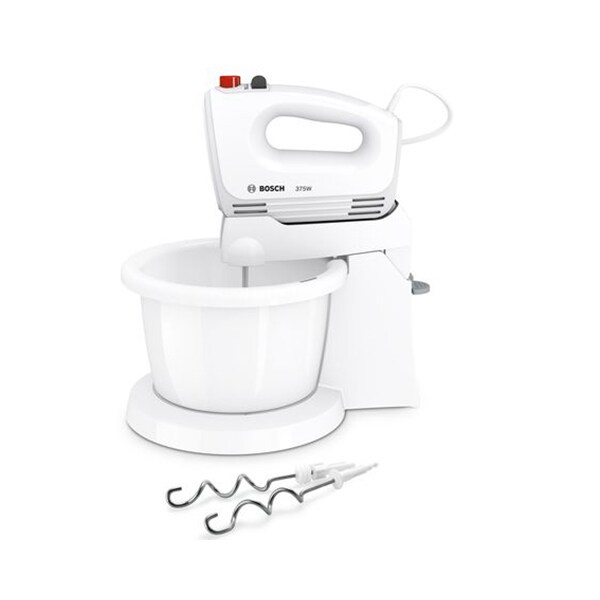 Mixer cu bol BOSCH MFQ2600W, 1l, 375W, 4 trepte viteza, alb