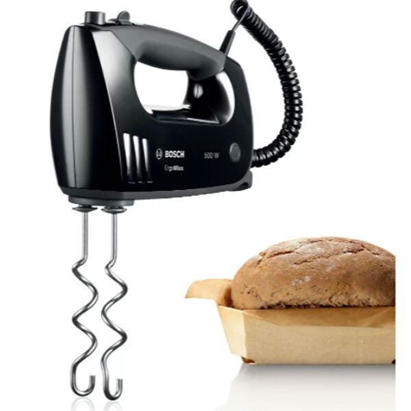 Mixer de mana BOSCH MFQ3650X, 500W, 5 trepte viteza, negru-gri inchis