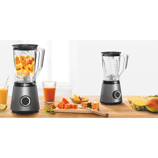Blender BOSCH VitaPower Serie 4 MMB6141S, 1.5l, 1200W, 2 trepte viteza, gri inchis-negru