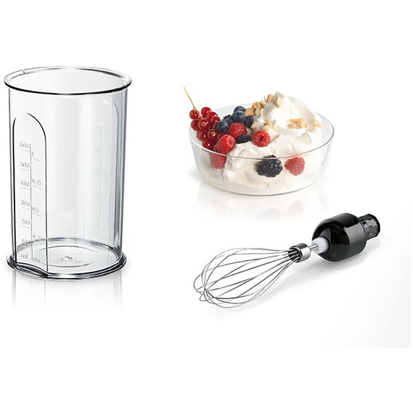 Mixer vertical BOSCH ErgoMixx MS6CB61V5, 0.6l, 1000W, 12 trepte viteza, negru-argintiu