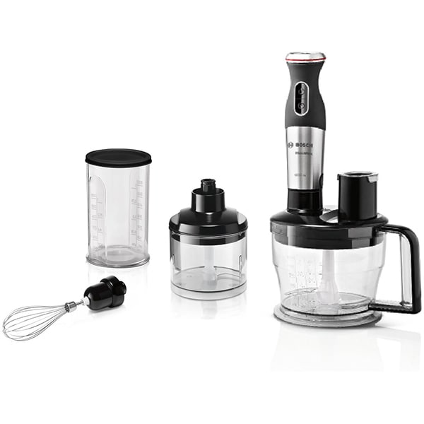 Mixer vertical BOSCH MaxoMixx MS8CM6190, 0.6l, 1000W, 12 trepte viteza, argintiu-negru 
