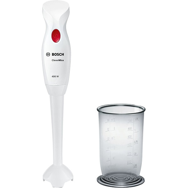 Mixer vertical BOSCH CleverMixx MSM14100, 0.7l, 400W, 1 trepta viteza, alb