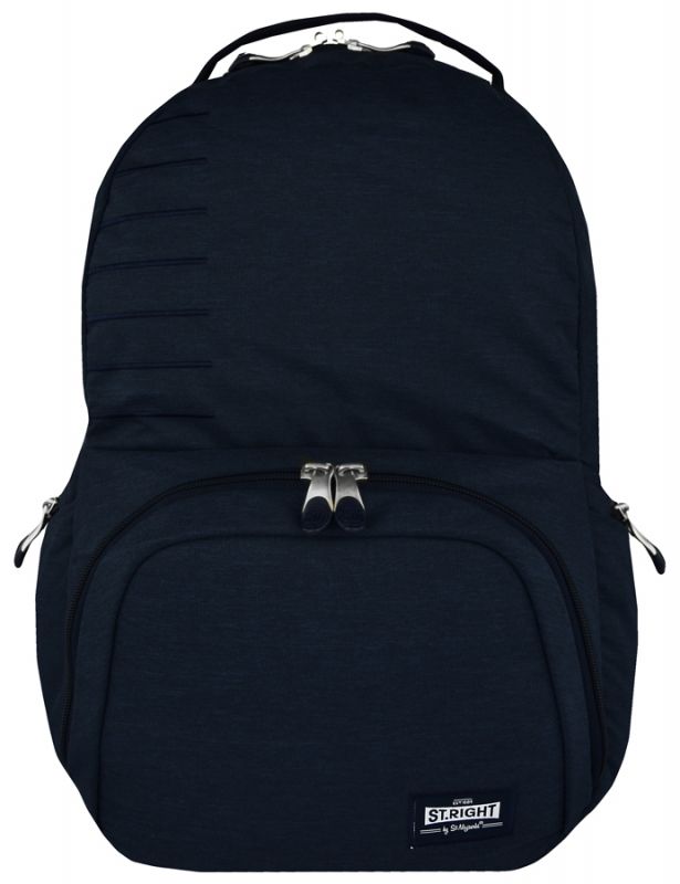 Ghiozdan MAJEWSKI St.Right Navy Melange BP35, albastru inchis