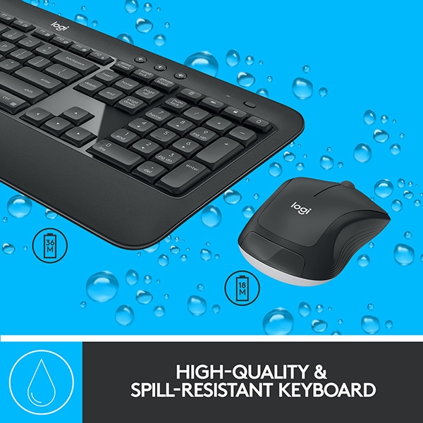 Kit tastatura si mouse Wireless LOGITECH MK540 Advanced, USB, negru