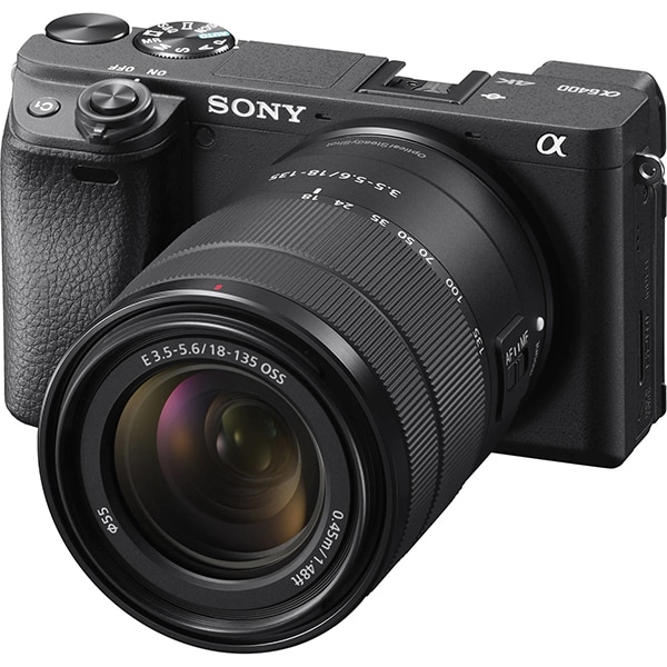 Aparat foto Mirrorless SONY Alpha A6400, 24.2MP, 4K, negru + Obiectiv SEL18135 18-135 mm