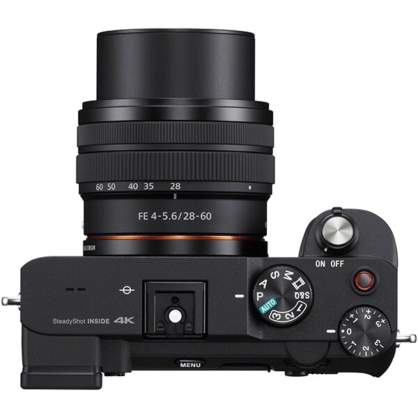 Aparat foto Mirrorless SONY Alpha A7C, 24.2MP, 4K, negru, Obiectiv Sony FE28-60mm F4-5.6