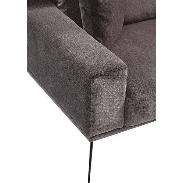 Canapea fixa Cecile 1, 2 locuri, 198 x 106 x 80 cm, grej