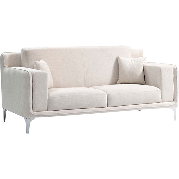 Canapea fixa Snow1, 2 locuri, 196 x 96 x 79 cm, bej