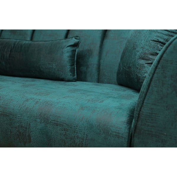 Canapea fixa Colezium, 3 locuri, 245 x 95 x 75 cm, verde