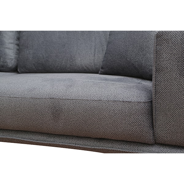 Canapea fixa Sonya, 3 locuri, 256 x 95 x 80 cm, gri