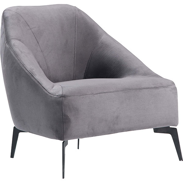 Fotoliu fix Betty, stofa, gri