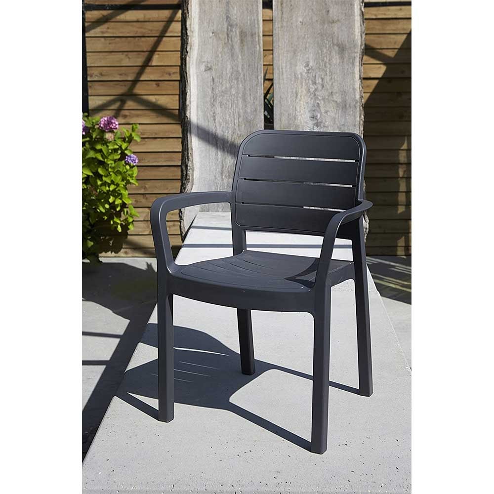 Scaun terasa KETER Tisara, plastic, 53 x 58 x 83 cm, grafit