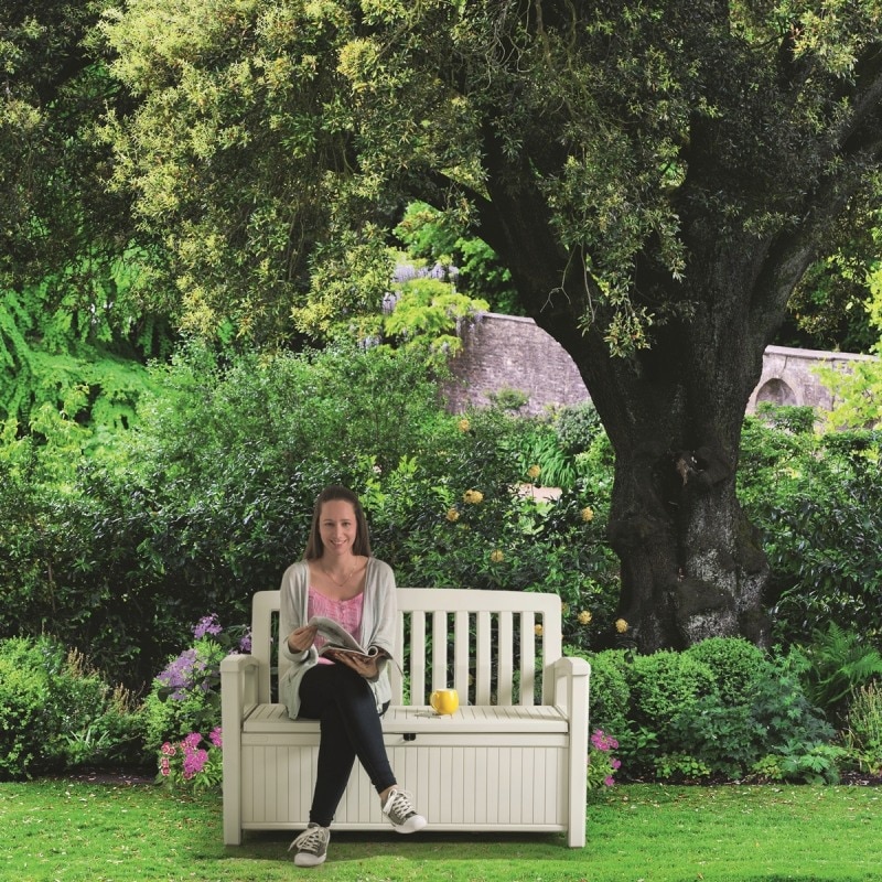 Canapea terasa KETER Patio, plastic, 132.7 x 61.2 x 88 cm, alb