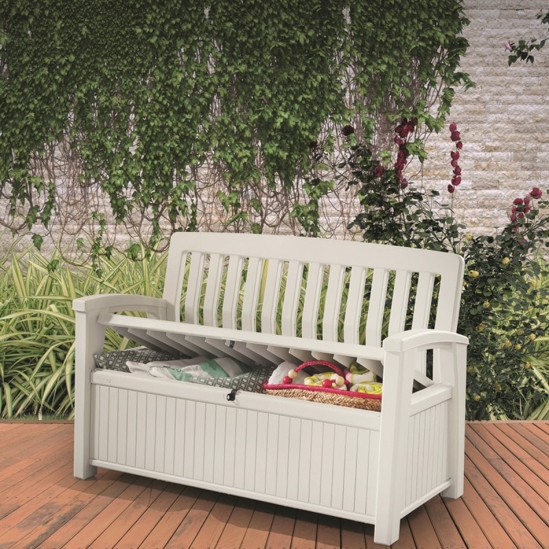 Canapea terasa KETER Patio, plastic, 132.7 x 61.2 x 88 cm, alb