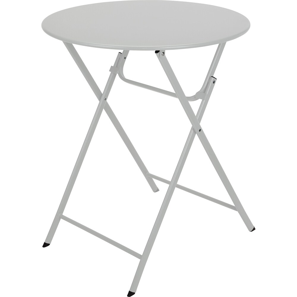 Masa terasa AMBIANCE Bistro, metal, D 60 x 70 cm, gri deschis