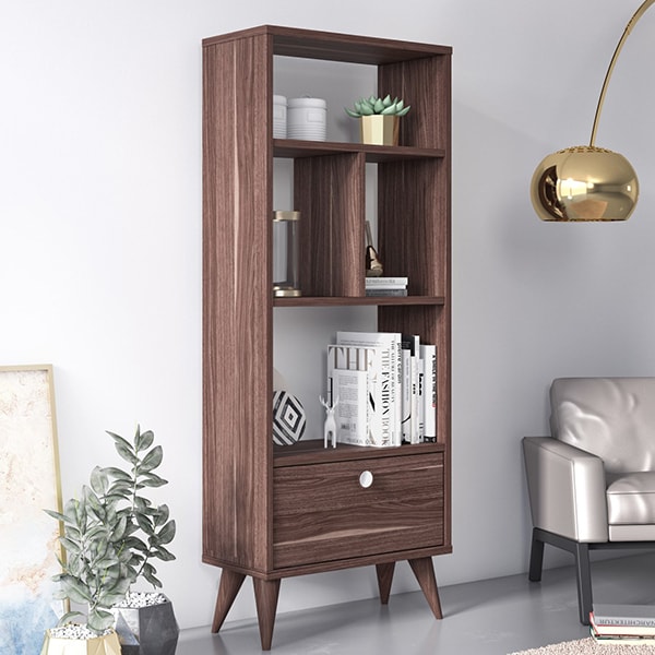 Biblioteca Vega S, nuc, 52 x 25 x 131 cm