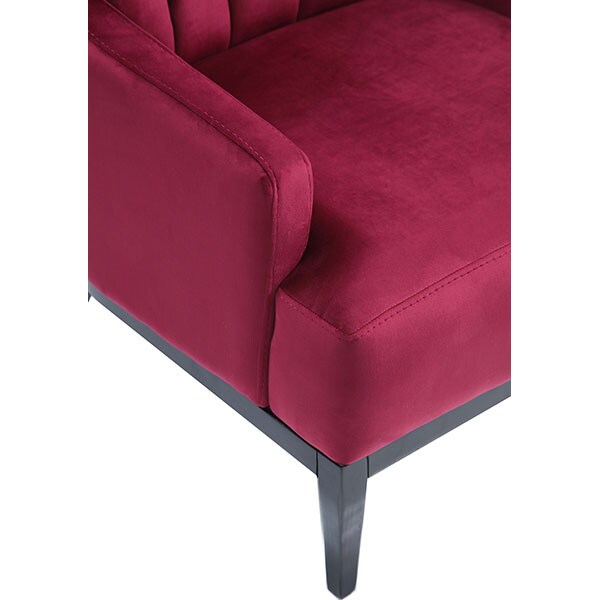 Fotoliu fix Bianca, catifea, bordo