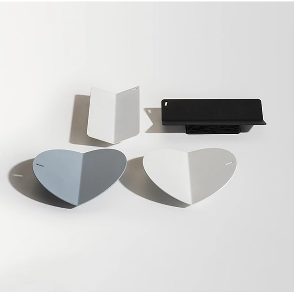 Suport accesorii birou SPIN Slide Circle, metal-lemn, Misty Grey