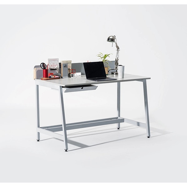 Suport instrumente de scris SPIN Ridge, metal-lemn, albastru