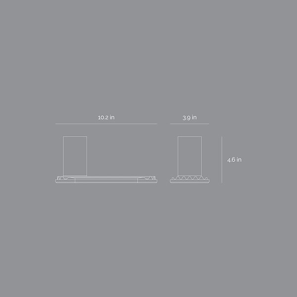 Suport instrumente de scris SPIN Ridge, metal-lemn, albastru