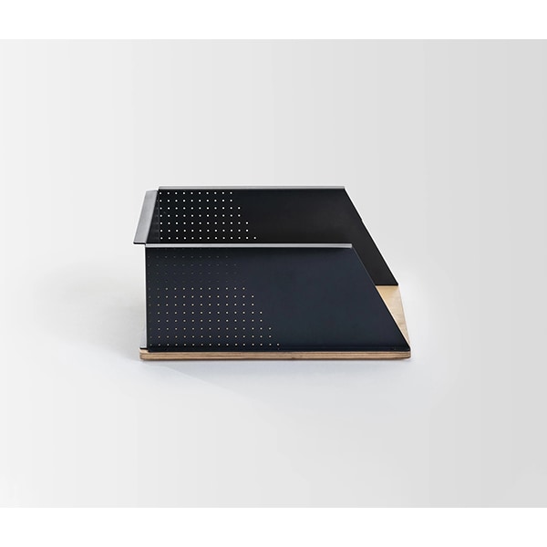 Tavita documente SPIN Cora Boxxit Large, metal-lemn, gri carbune