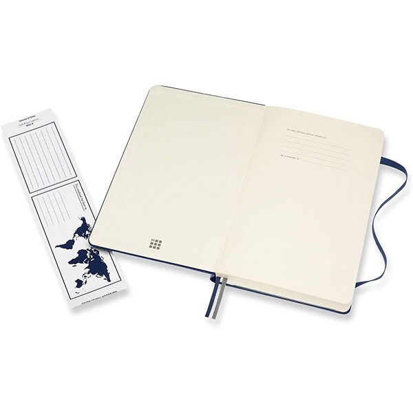 Carnet notite MOLESKINE Expanded Hard Notebook, velina, Large, 200 file, albastru