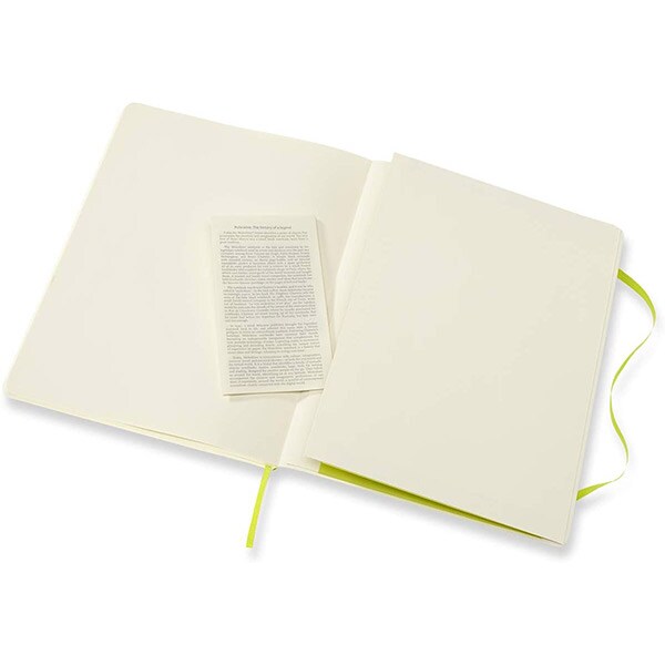 Carnet notite MOLESKINE Lemon Green Ruled Soft Notebook, dictando, Extra Large, 96 file, verde deschis 