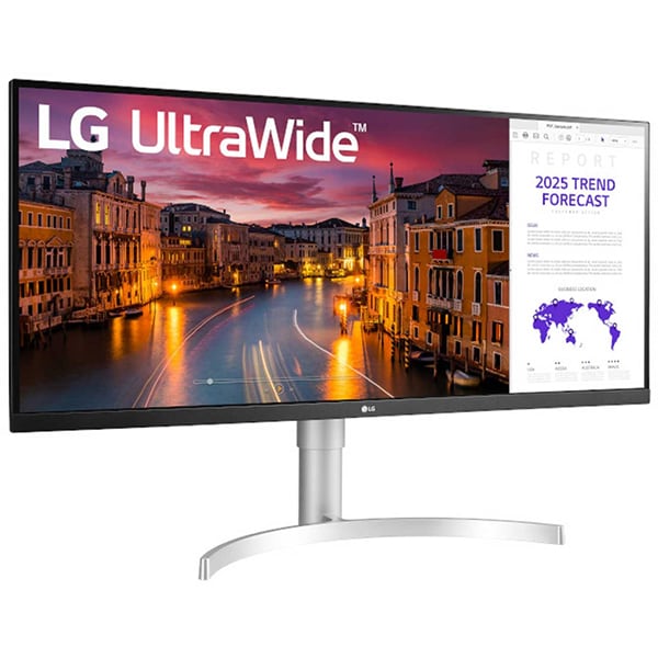 Monitor LED IPS LG 34WN650-W, 34", UltraWide Full HD, 75Hz, DisplayHDR 400, AMD FreeSync, alb