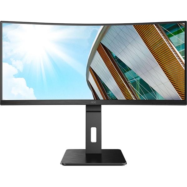 Monitor LED VA AOC CU34P2A, 34", Ultra Wide QHD, 100Hz, AdaptiveSync, negru