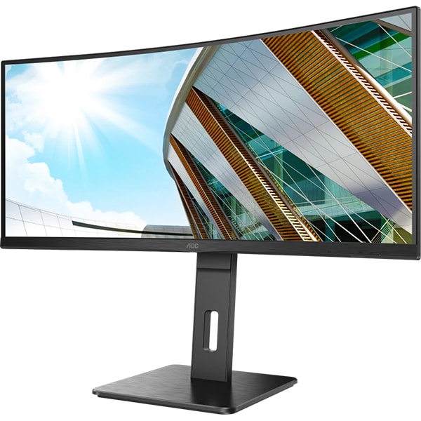 Monitor LED VA AOC CU34P2A, 34", Ultra Wide QHD, 100Hz, AdaptiveSync, negru