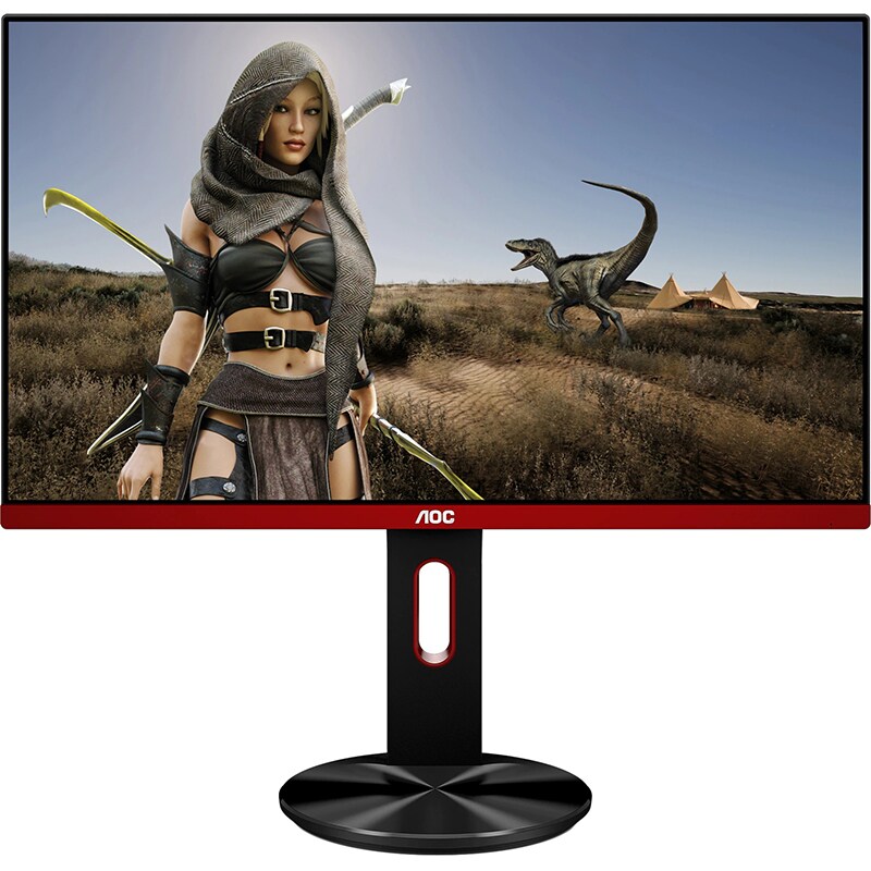 Monitor Gaming LED TN AOC G2590PX, 24.5" Full HD, 144Hz, G-Sync, negru-rosu
