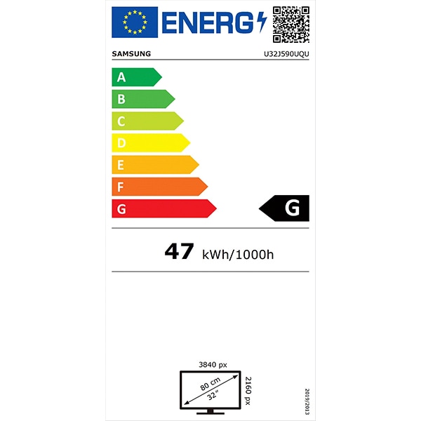 Monitor LED VA SAMSUNG LU32J590UQUXEN, 32", UHD 4K, 60Hz, FreeSync, negru