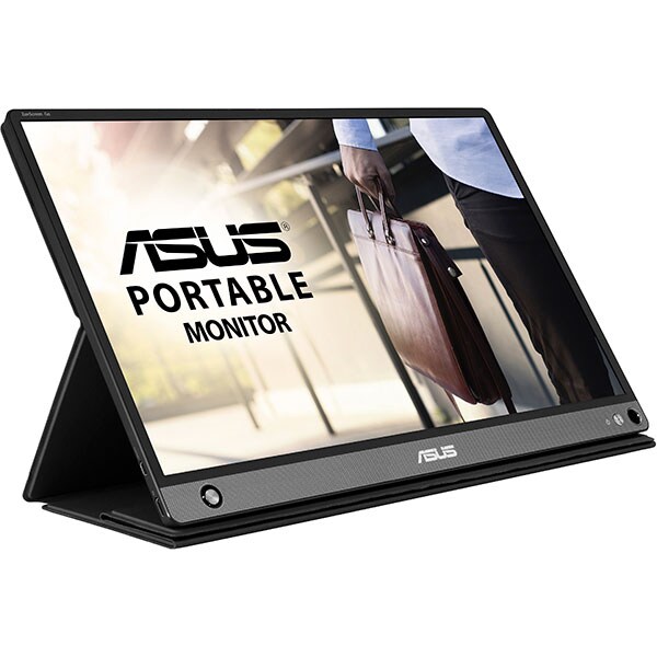 Monitor portabil LED IPS ASUS ZenScreen GO MB16AHP, 15.6", Full HD, 60Hz, Flicker Free, gri inchis