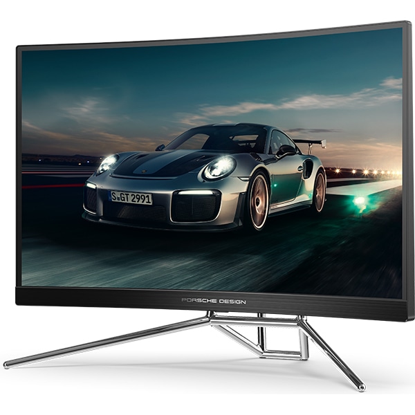 Monitor Gaming curbat LED VA AOC Porsche Design PD27, 27", QHD, 240Hz,  AdaptiveSync, HDR, negru
