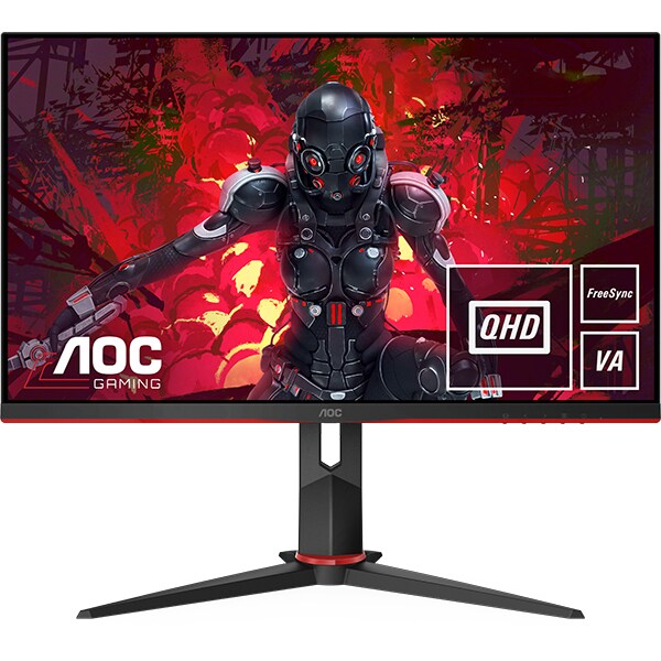 Monitor Gaming LED VA AOC Q27G2U/BK, 27" Quad HD, 144Hz, FreeSync Premium, Flicker Free, negru