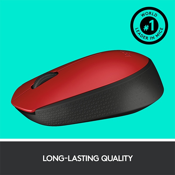 Mouse Wireless LOGITECH M171, 1000 dpi, rosu