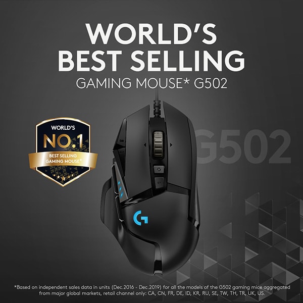 Mouse Gaming LOGITECH G502 HERO High Performance, 24.000 dpi, negru