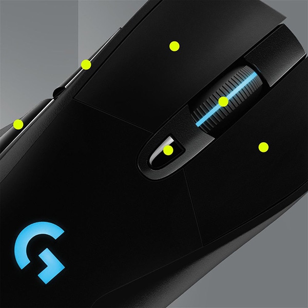 Mouse Gaming Wireless LOGITECH G703 HERO, Dual-Mode, 16000 dpi, Bluetooth, negru