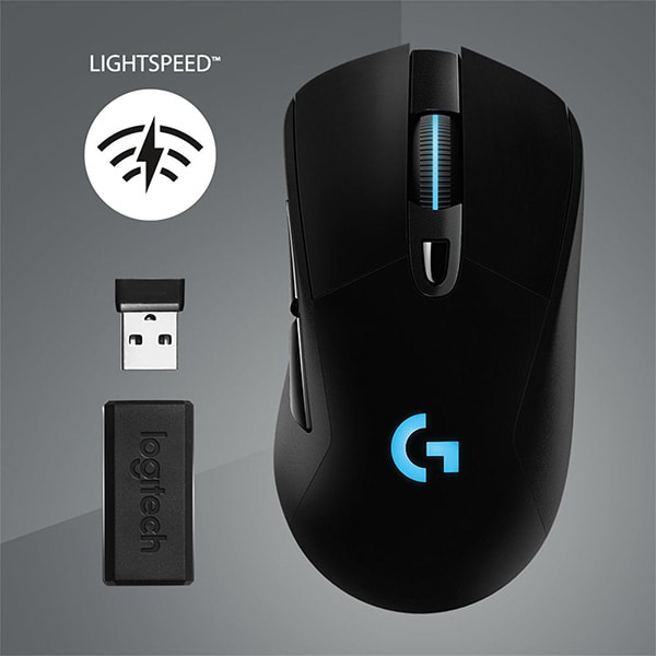 Mouse Gaming Wireless LOGITECH G703 HERO, Dual-Mode, 16000 dpi, Bluetooth, negru