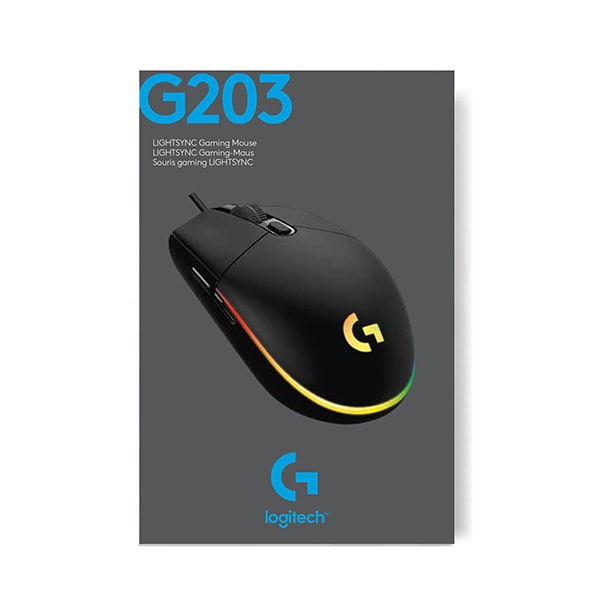 Mouse Gaming LOGITECH G102 LIGHTSYNC, 8000 dpi, negru