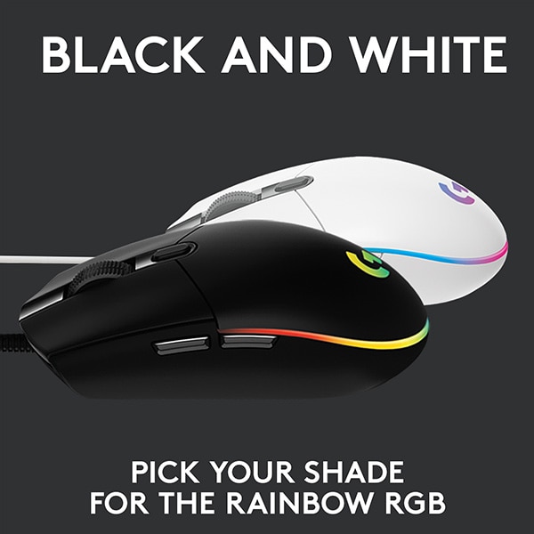 Mouse Gaming LOGITECH G102 LIGHTSYNC, 8000 dpi, negru
