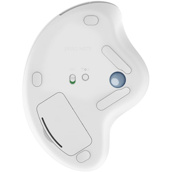 Mouse Wireless LOGITECH Ergo M575S, Dual Mode, 2000 dpi, Bluetooth, alb