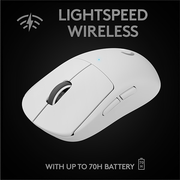 Mouse Gaming Wireless LOGITECH G Pro X Superlight, 25400 dpi, alb