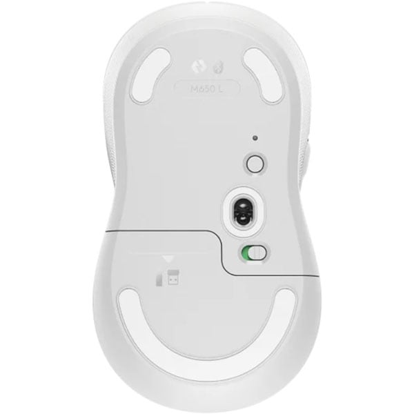 Mouse Wireless LOGITECH Signature M650 Large, Dual Mode, 2000 dpi, Bluetooth, alb